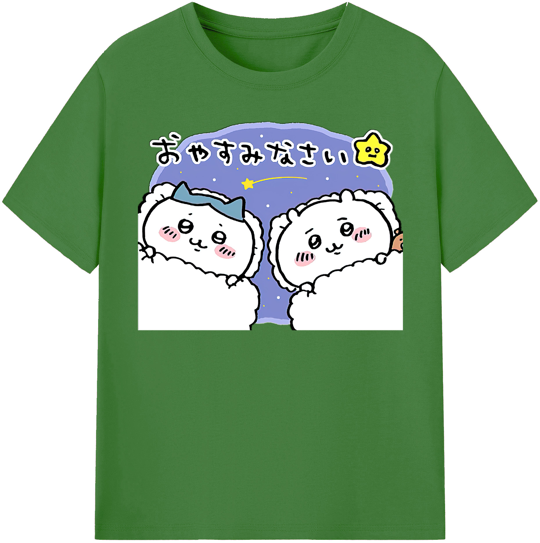 （画像用） ちいかわ ハチワレ Chii-kawa hachiware レディースカジュアルプリントTシャツ（綿100％）
